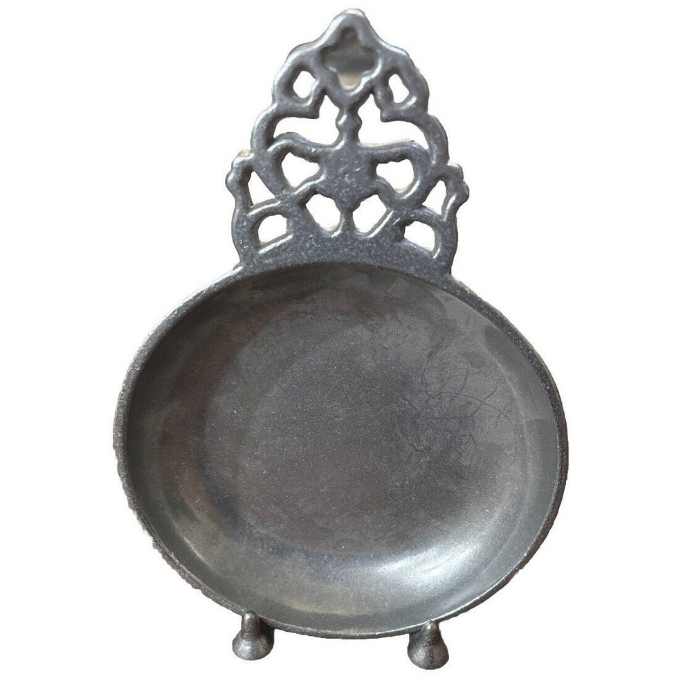 Carson Pewter Dish With Pewter Stand Vintage